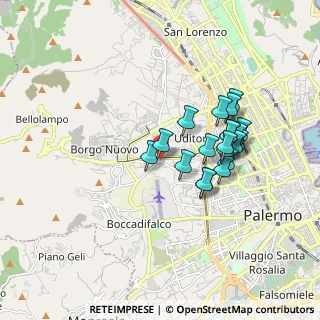 Mappa Via Giovanni, 90135 Palermo PA, Italia (1.696)