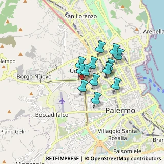 Mappa Via Donato Bramante, 90145 Palermo PA, Italia (1.23857)