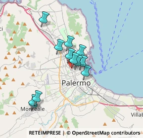 Mappa Via Cantieri Finocchiaro, 90141 Palermo PA, Italia (3.09833)