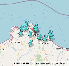 Mappa Via Cantieri Finocchiaro, 90141 Palermo PA, Italia (10.29231)