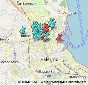 Mappa Via Cantieri Finocchiaro, 90141 Palermo PA, Italia (1.148)