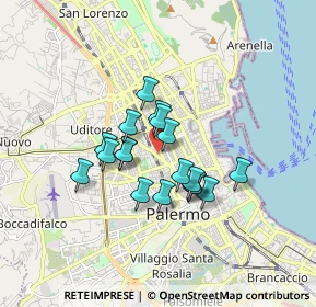 Mappa Via Cantieri Finocchiaro, 90141 Palermo PA, Italia (1.39056)
