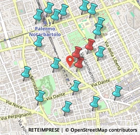 Mappa Via Cantieri Finocchiaro, 90141 Palermo PA, Italia (0.619)