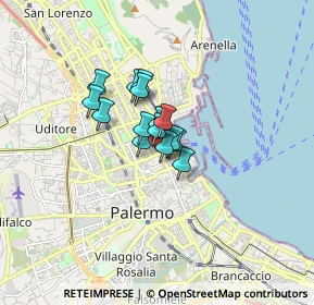 Mappa 90139 Palermo PA, Italia (0.96067)