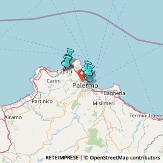 Mappa Via Rinaldo Montuoro, 90145 Palermo PA, Italia (43.357)