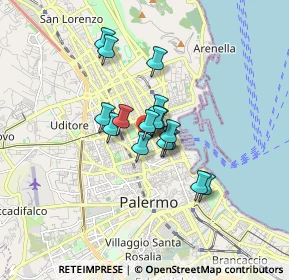 Mappa Via Catania, 90142 Palermo PA, Italia (1.21188)