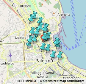 Mappa Via Catania, 90142 Palermo PA, Italia (1.2775)