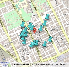 Mappa Via Catania, 90142 Palermo PA, Italia (0.205)