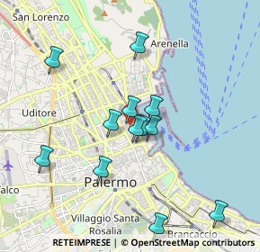 Mappa Via Cusimano, 90100 Palermo PA, Italia (1.92)