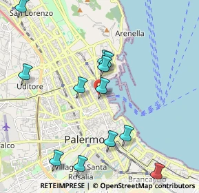 Mappa Via Cusimano, 90100 Palermo PA, Italia (2.44833)