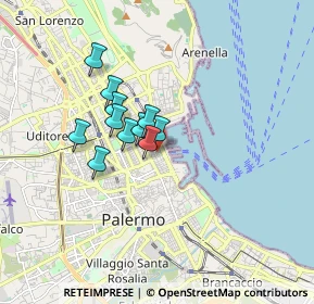 Mappa Via Cusimano, 90100 Palermo PA, Italia (1.29818)