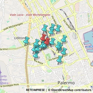 Mappa Via Turr Stefano, 90145 Palermo PA, Italia (0.6305)
