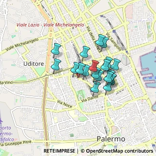 Mappa Via Turr Stefano, 90145 Palermo PA, Italia (0.727)