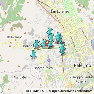 Mappa Via Ugo Perricone Engel, 90135 Palermo PA, Italia (1.05167)