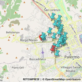 Mappa Via Ugo Perricone Engel, 90135 Palermo PA, Italia (2.003)