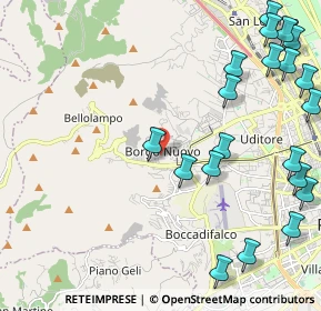 Mappa Largo Cefalù, 90135 Palermo PA, Italia (3.2625)