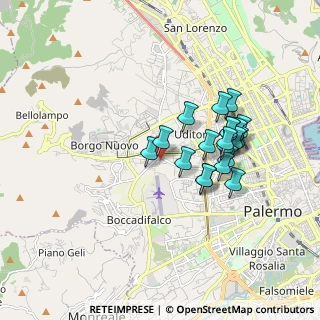 Mappa Via Dogali, 90135 Palermo PA, Italia (1.6935)