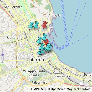 Mappa Via Alessandro Volta, 90133 Palermo PA, Italia (1.19727)