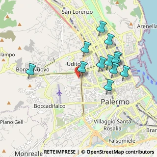 Mappa Via Alessandro Telesino, 90135 Palermo PA, Italia (2.01583)