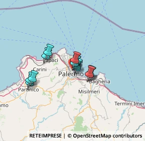 Mappa Palermo, 90133 Palermo PA, Italia (9.89)