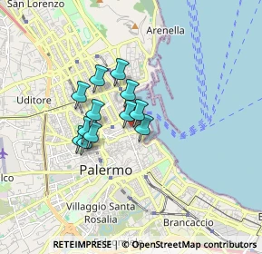 Mappa Palermo, 90133 Palermo PA, Italia (1.26667)