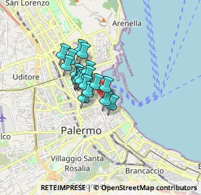 Mappa Palermo, 90133 Palermo PA, Italia (1.1185)