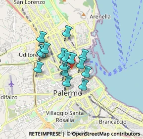 Mappa P.za Castelnuovo, 90141 Palermo PA, Italia (1.2775)