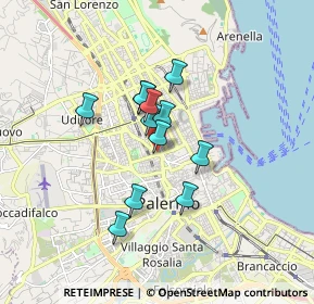 Mappa Piazza Virgilio, 90141 Palermo PA, Italia (1.34417)
