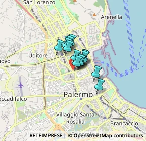 Mappa Piazza Virgilio, 90141 Palermo PA, Italia (0.84188)