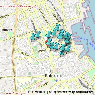 Mappa Piazza Virgilio, 90141 Palermo PA, Italia (0.708)