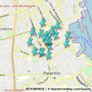 Mappa Piazza Virgilio, 90141 Palermo PA, Italia (0.6115)