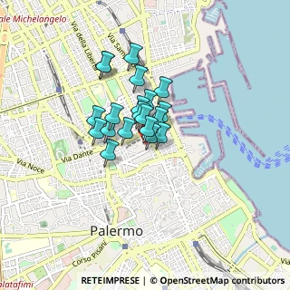 Mappa Via Principe di Belmonte, 90100 Palermo PA, Italia (0.5915)