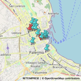 Mappa Via Principe di Belmonte, 90100 Palermo PA, Italia (1.16636)