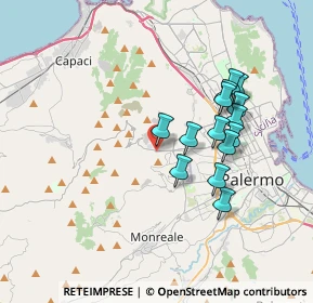 Mappa Via Bronte, 90135 Palermo PA, Italia (3.58786)