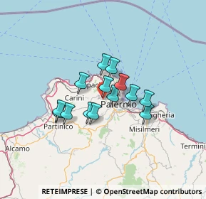 Mappa Via Bronte, 90135 Palermo PA, Italia (10.21857)