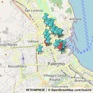 Mappa Via Turr Stefano, 90142 Palermo PA, Italia (1.38842)