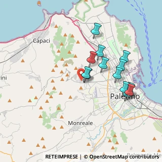 Mappa Via Pantalica, 90135 Palermo PA, Italia (3.84923)