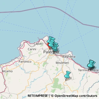 Mappa Via Alfredo Casella, 90145 Palermo PA, Italia (21.39636)