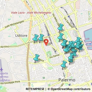 Mappa Via Generale Giuseppe Sirtori, 90145 Palermo PA, Italia (1.2185)
