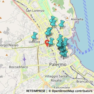 Mappa Via Alfredo Casella, 90145 Palermo PA, Italia (1.46941)
