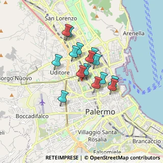 Mappa Via Alfredo Casella, 90145 Palermo PA, Italia (1.382)