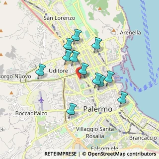 Mappa Via Generale Giuseppe Sirtori, 90145 Palermo PA, Italia (1.665)
