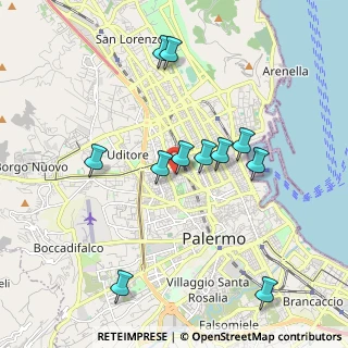 Mappa Via Alfredo Casella, 90145 Palermo PA, Italia (2.08909)