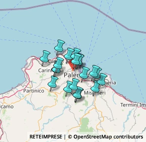 Mappa Via Giuseppe Cosentino, 90145 Palermo PA, Italia (9.634)