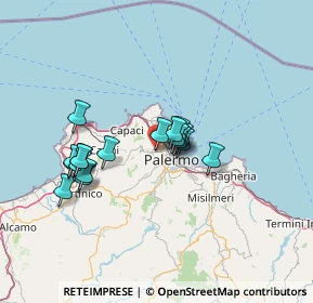 Mappa Via Leonardo da Vinci, 90100 Palermo PA, Italia (12.77222)