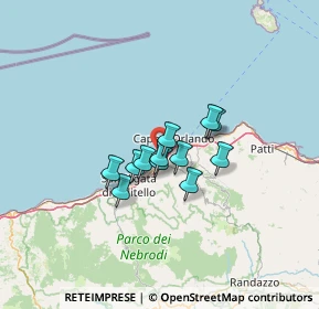 Mappa Contrada Tavola Grande, 98071 Capo d'Orlando ME, Italia (9.10667)