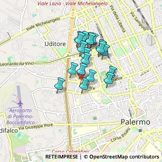 Mappa Via Flavio Gioia, 90135 Palermo PA, Italia (0.728)
