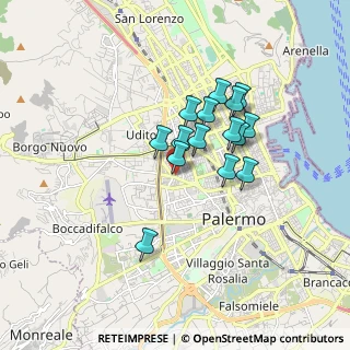 Mappa Via Flavio Gioia, 90135 Palermo PA, Italia (1.46333)