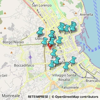 Mappa Via Vito Coco, 90135 Palermo PA, Italia (1.615)