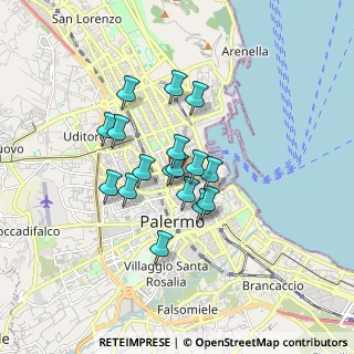 Mappa Via Abela Gaetano, 90141 Palermo PA, Italia (1.38)